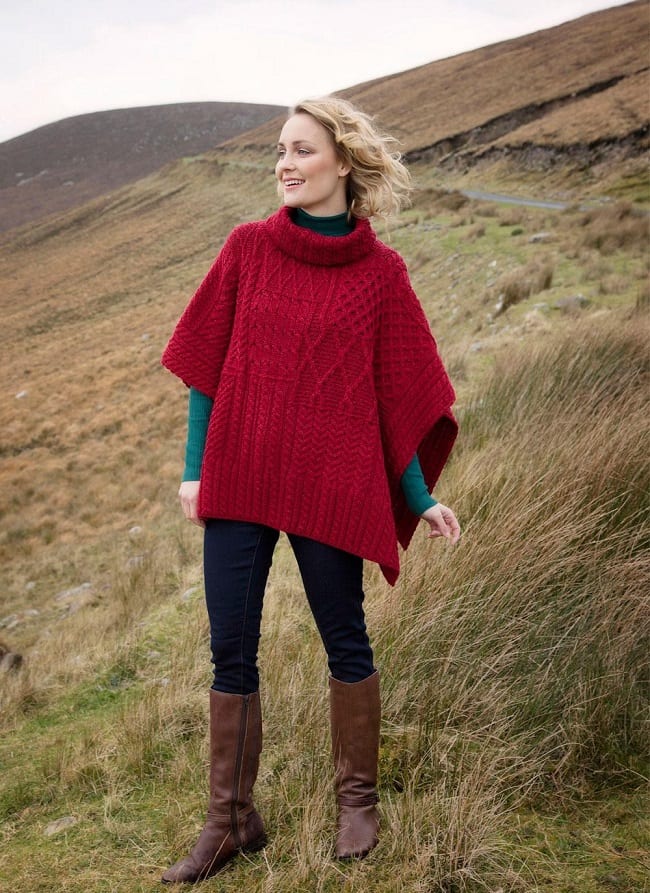 Woman in Traditional Irish dress worn on the Aran Islands, Ireland.