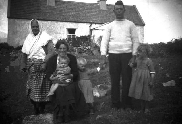 Woman in Traditional Irish dress worn on the Aran Islands, Ireland