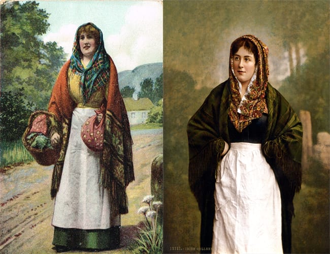 Vintage Illustrations - Irish Shawls