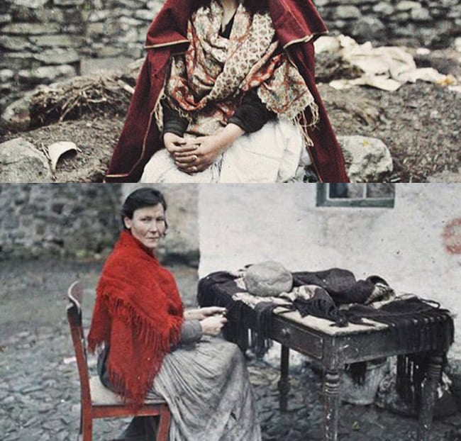 Traditional Women's Clothing of Inis Meáin, Ireland - some old