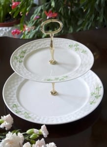 two tier cake stand from Belleek