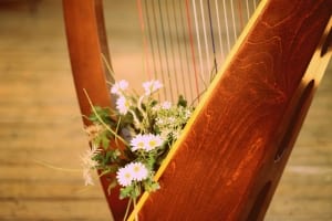 Harp with Flowers. Image Source: Godsgirl_madi, Pixabay