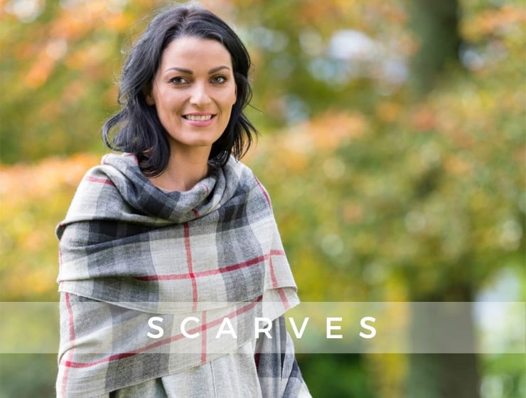 Shop the Tartan Blanket Scarf in Gray online at Blarney.com