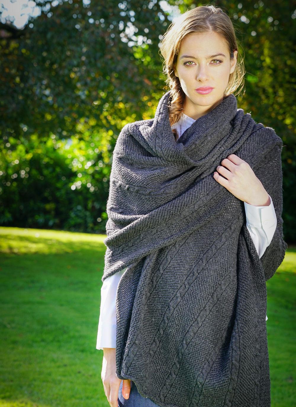 Blarney Exclusive Aran Wrap, US$105