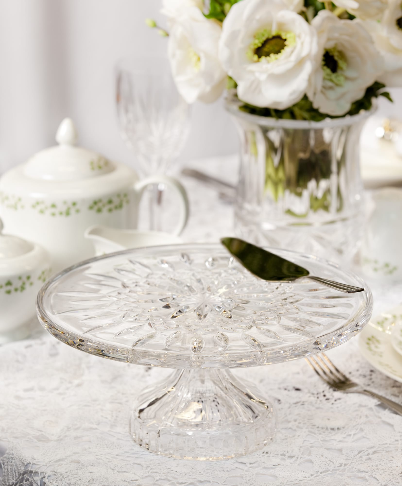 Waterford Crystal Lismore Footed Cake Plate