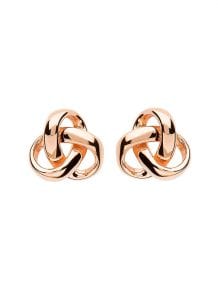 Sterling Silver Trinity Knot Rose Gold Plated Earrings