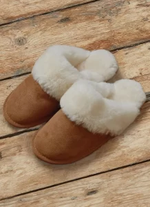 Sheepskin mule slippers. Ugg dupes.