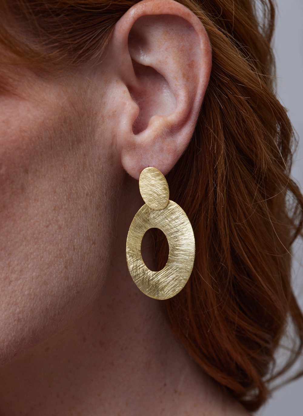 22ct Gold Vermeil Big O Drop Earrings