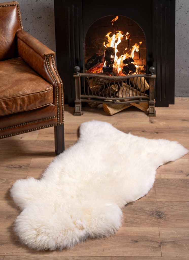 Irish Sheepskin Rug in White