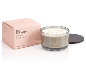 French Linen Water Luxury 3 Wick Candle