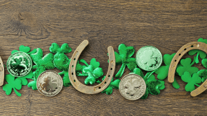 shamrock symbol on coins